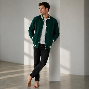 Wholesale Price OEM Custom Logo Color Long Sleeve Casual Varsity <b>Jacket</b> Men Baseball <b>Jackets</b> Eco-Friendly Varsity <b>Jacket</b> For Men - Product Image 5