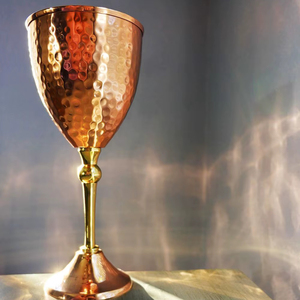 Copper <b>glasses</b> premium outer texture metal tumblers for <b>water</b> juice cocktail use durable reusable kitchen dining drinkware - Product Image 1