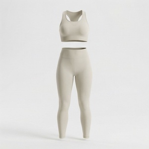 Conjunto de Yoga para Mujer de Alta Calidad y Comodidad, Color Sólido Personalizado, Transpirable, Logotipo Personalizado, Marca Privada, Ropa Deportiva para Gimnasio - Product Image 1