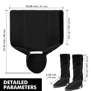 Couvre-chaussures de soudure en cuir de vachette pleine fleur robuste avec logo personnalisé, pour vêtements de sécurité industriels et de lutte contre l'incendie - Product Image 5