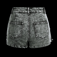 Shorts en jean vintage pour femmes, en coton lavé, décontractés, écologiques, respirants, séchage rapide, personnalisables, couleur claire