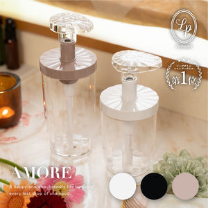 Distributeur de savon manuel multifonction AMORE moderne en plastique à large ouverture, rechargeable, à un seul trou, pour shampoing, hôtel, usage domestique - Product Image 1