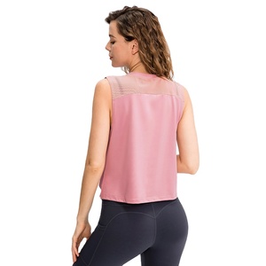 Casual O Neck Knitted Tank <b>Top</b> Women's Workout Sporty <b>Sequined</b> Custom Logo Digital Print Letter Eco-Friendly 100% Polyester - Product Image 6