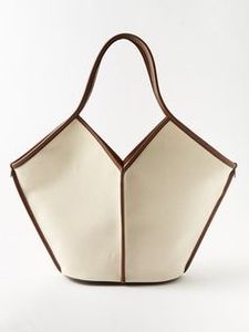 Sac fourre-tout en toile personnalisé avec poignée en cuir, sac à main à bandoulière grande capacité, sac tendance pour femme pour un usage quotidien, sac fourre-tout en toile 100% coton - Product Image 3