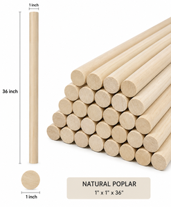 Tiges en bois massif, directement de l'usine, pour accessoires de meubles, maquettes architecturales, projets DIY et applications industrielles - Product Image 4