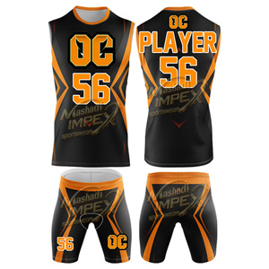 Latest Design Custom Flag Football 7v7 <b>Compression</b> Hooded Jerseys for Adult Flag Football 7 7 Uniforms Spandex/Polyester - Product Image 2