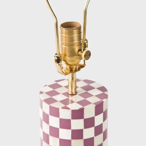 Lámpara Decorativa de Estilo Art Deco con Incrustaciones de Hueso Hecha a Mano en India, con Patrón de Tablero de Ajedrez, para Colecciones de Muebles de Dormitorio de Lujo, Forma Redonda - Product Image 5