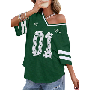 Women V Neck Mesh T-Shirt Short Sleeve Leopard Print Number 01 Breathable Loose Fit Sporty Style Spring Summer Wear - Product Image 5