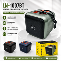 Haut-parleur portable LN-1007BT avec antenne télescopique, radio FM, mini enceinte sans fil en forme de cube, son puissant 5W, vente en gros