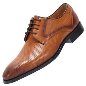 Zapatos de Vestir Clásicos de Cuero Marrón para Hombre, Punta Redonda, Cuero Vacuno Premium, Estilo Formal, Fabricante Mayorista Global - Product Image 1