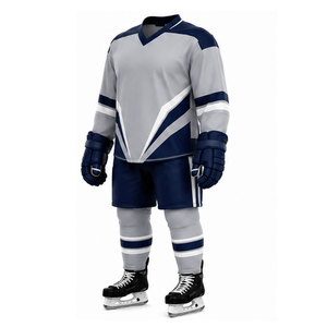 Uniforme de hockey sur glace pour hommes, manches longues, tissu chaud et doux, tenue d'équipe confortable, tenue de match sur glace, style quotidien - Product Image 5