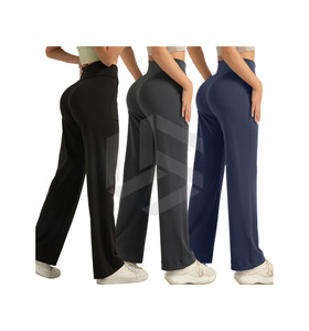 Women's Gym Pants <b>with</b> <b>Pocket</b> Solid Color Customizable Logo Fitness <b>Leggings</b> Wholesale Butt Yoga <b>Leggings</b> - Product Image 4