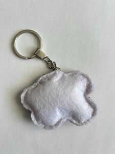 Porte-clés simple personnalisable et écologique avec broderie perlée animale, breloque de sac Hibiscus faite à la main, artisanat artistique fantaisie - Product Image 2