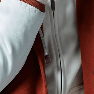 Blouson universitaire personnalisé pour homme, col montant, logo frontal, 100 % laine, coupe-vent, chauffant, respirant, haute qualité, prêt pour l'hiver, ODM - Product Image 4