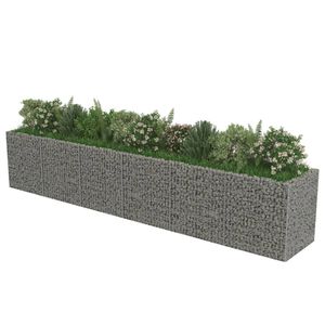 Cama elevada Gabion 212,6 "x 35,4" x 39,4 "Macetas y jardineras de acero galvanizado - Product Image 4