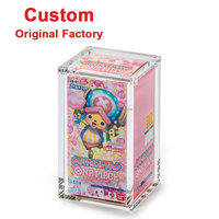 Étui de présentation en acrylique personnalisé pour boîte de booster japonaise et anglaise One Piece et deck de départ, résistant aux UV et magnétique