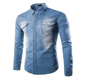 Chaqueta Bomber de Mezclilla de Poliéster y Algodón de Alta Calidad para Hombre, Manga Larga, Casual, Ecológica, 240 GSM, Talla Adulto, Lavado Vintage - Product Image 2