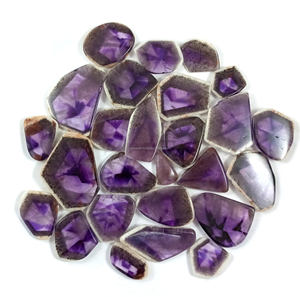 Lot de cabochons en tranches d'améthyste naturelle Cristal de guérison Quartz Pierres précieuses en vrac Cabs de pierres précieuses en gros - Product Image 3