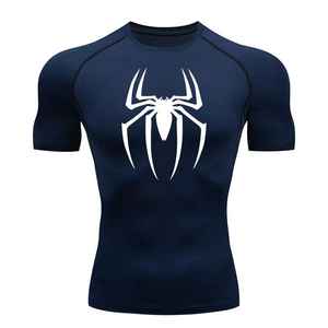 Unisex Gym Compression T-Shirt Tight Fit <b>Athletic</b> Short Sleeve Quick Dry Anti-UV Breathable Sports Training Workout Wear OEM ODM - Product Image 4