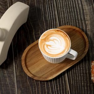 Bandeja Ovalada de Madera de Acacia de 7.8×4.6 Pulgadas, Bandeja Decorativa de Madera Natural, Bandeja Pequeña Ovalada para Servir - Product Image 3