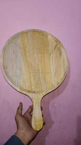 Batte à pizza en bois d'acacia batte à pizza ronde en bois avec poignée de 12 pouces de diamètre avec poignée de 5 pouces meilleure qualité SANYA HANDICRAFT - Product Image 2