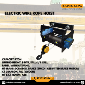 Palans électriques à câble métallique INOVIC CRM 5 tonnes, usage intensif |   Hauteur de levage de 12 m, construction en alliage d'aluminium, protection IP55 - Product Image 2