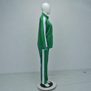 Survêtement unisexe vert imprimé à manches longues avec cordon de serrage, couleur unie, style sportif, vêtement d'hiver respirant et léger - Product Image 3