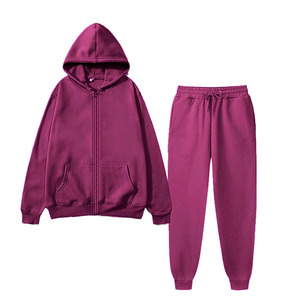 Unisex Plaid Tracksuit Set Full Zipper <b>Hooded</b> Collar Casual Breathable Polyester Cotton Spring Adult Regular Fit Side Pockets - Product Image 1