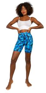 Ropa Deportiva para Mujer, Cintura Baja, Corte Regular, Estampado Floral Azul, Tejido de Punto con Spandex, Secado Rápido, Cintura Elástica con Cordón Ajustable - Product Image 5