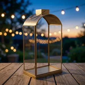 Artisan Design Handmade <b>Brass</b> <b>Lantern</b> Home Decoration Glass Panels Decorative Candle Holder - Product Image 5