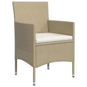 Conjunto de Comedor para Jardín en Beige y Negro - Product Image 5
