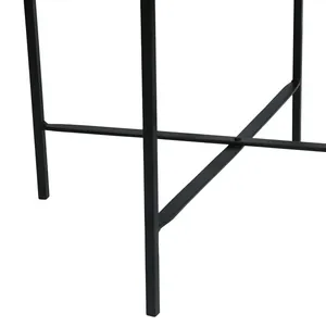 Nordic Round Metal Coffee <b>Table</b> with Premium Marble Finish FurnitureZE-3251P Round Wood Top Side <b>Table</b> with Metal Frame - Product Image 2