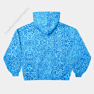 เสื้อฮู้ดซิปพิมพ์ลายเสือดาว ผ้าฝ้าย 100% GSM หนัก ดีไซน์สตรีทแวร์แบบกำหนดเอง รับผลิตแบบ DTF, DTG, สกรีน, พัฟสกรีน รับผลิตแบบ OEM ODM ขายส่งจำนวนมาก - Product Image 6