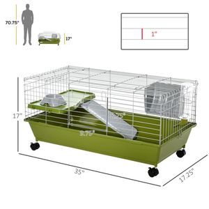 Grande Gabbia in Acciaio con Ruote XXL per Conigli e Porcellini d'India, Modello Quadrato XXXL per l'Allevamento di Cani e Piccoli Animali - Product Image 6