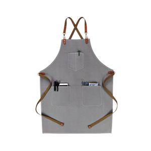 Tablier de barman professionnel en toile avec logo personnalisé, sangle en cuir réglable, uniforme de mixologie, luxe, pour personnel de bar de boîte de nuit - Product Image 1