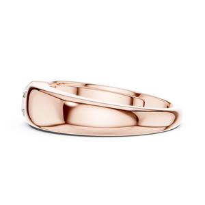 Anillo de Mujer de Oro Rosa de 18K con Diamante Cultivado en Laboratorio de Corte Redondo y Engaste Clásico de Lujo, Menos de 1 Quilate, Oro Blanco y Amarillo - Product Image 3
