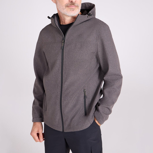 Chaqueta Bomber Gris para Hombre, con Capucha, Cierre de Cremallera, Resistente al Viento, Informal, para Invierno, Exterior de Poliéster/Nailon - Product Image 5