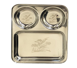 Plato de Acero Inoxidable para la Cena |   Vajilla con Logotipo Personalizado OEM |   Platos de Acero Inoxidable Chinos al por Mayor - Product Image 1