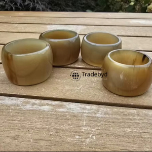 Anneau de serviette en corne de qualité supérieure, élégant, fait main, décoration de table, Tradebyd - Product Image 1