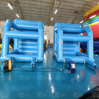 Paniers de basket-ball commerciaux gonflables, supports de basket-ball gonflables, jeux de tir au basket-ball gonflables pour divertissement extérieur