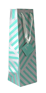 Wholesale Recyclable Wine Gift Premium Beautiful Handmade Art Paper Metallic Silver Print Matching Satin Ribbon Handles <b>Folders</b> - Product Image 1