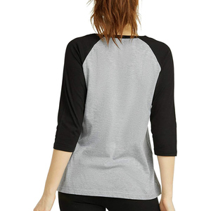 เสื้อยืดแขนยาวผู้หญิง ระบายอากาศได้ดี ผลิตตามสั่ง (OEM) คุณภาพสูง สีพื้น คอกลม เสื้อยืดฤดูร้อน - Product Image 5