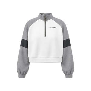 Sudadera Corta Personalizada con Cierre de Cremallera, Bordado y Estampado Puff, Sudadera con Capucha para Mujer - Product Image 3