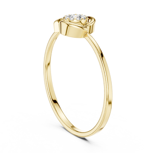 Anillos de oro macizo de 14k para mujer con diamantes de corte redondo minimalistas de Aries Jewel Designer, ideales para regalo, compromiso, aniversario, boda. - Product Image 4