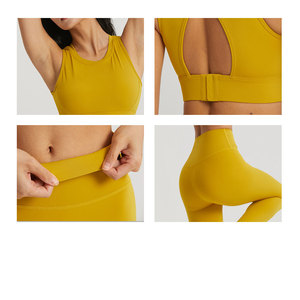 Ensemble de yoga pour femmes 2 pièces en satin, motif animalier floral, respirant, vêtements de sport, soutien-gorge de sport, leggings - Product Image 6