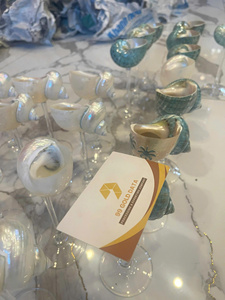 Copa de Vino de Cristal con Conchas Marinas Hecha a Mano en Vietnam, para Beber Vino, Decoración de Mesa, Uso en Bar, para Decoración de Mesa de Comedor - Product Image 4