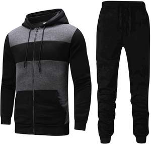 <b>Men's</b> Casual Breathable Windproof Eco-Friendly Cotton/Polyester Solid Winter Track Suits Sets 2-Piece Hooded Track <b>Jacket</b> - Product Image 6