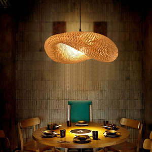 Lampe suspendue en bambou, lampe suspendue tissée naturelle pour l'éclairage des hôtels et des restaurants, fournisseur en gros - Product Image 2