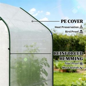 Invernadero Portátil Blanco para Plantas de Exterior, para Jardín y Uso Doméstico - Product Image 2