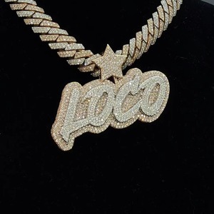 Lab Grown Diamond Pendant with 925 Silver Chain Custom Hip Hop Style VVS Iced Out Jewelry Pass Diamond <b>Tester</b> Pendant For Gift - Product Image 4